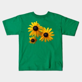 Black Eyed Susans - Three Black-Eyed Susans Kids T-Shirt